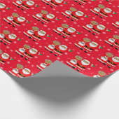 Afroamerikanischer Herr und Frau Santa Claus Weihn Geschenkpapier (Ecke)