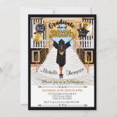 Afroamerikanischer Hispanischer Abschluss Einladun Einladung (Vorderseite)