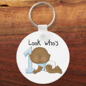 Afroamerikanischer Junge 1. Geburtstag - Hemden un Schlüsselanhänger (Vorderseite)