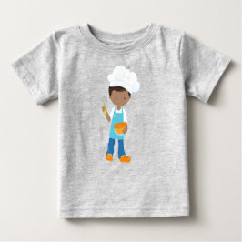 Afroamerikanischer Junge, Backwaren, Bäcker, Kondi Baby T-shirt