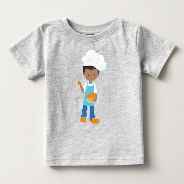 Afroamerikanischer Junge, Backwaren, Bäcker, Kondi Baby T-shirt (Vorderseite)