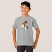 Afroamerikanischer Junge, Cowboy, Sheriff, Lasso T-Shirt (Vorne ganz)