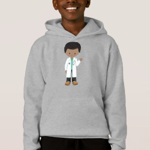 Afroamerikanischer Junge, Doktor, Labrador Coat, M Hoodie