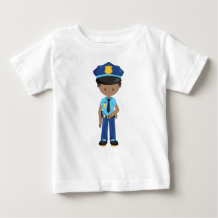 Afroamerikanischer Junge, Polizist, Polizeibeamter Baby T-shirt