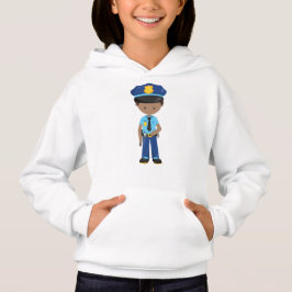Afroamerikanischer Junge, Polizist, Polizeibeamter Hoodie