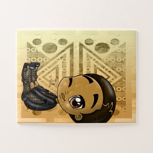 Afroamerikanischer Junge Puzzle (Horizontal)