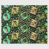 Afroamerikanischer Jungen Anime Niedlich Geschenkpapier (Flach)