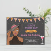 Afroamerikanischer Junggeselinnen-Abschied Feiertagskarte (Stehend Vorderseite)