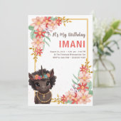 Afroamerikanischer Kindergeburtstag-Invit Einladung (Stehend Vorderseite)