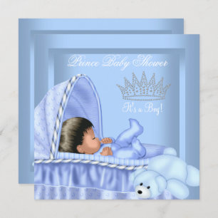 Afroamerikanischer Kleiner Prince Baby Shower Boy Einladung