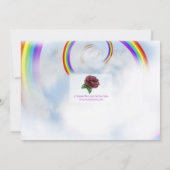 Afroamerikanischer Mädchen und Regenbogen Geburtst Einladung (Rückseite)