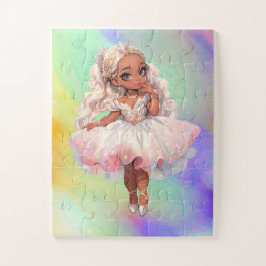 Afroamerikanischer Magischer Regenbogen-Ballerina- Puzzle