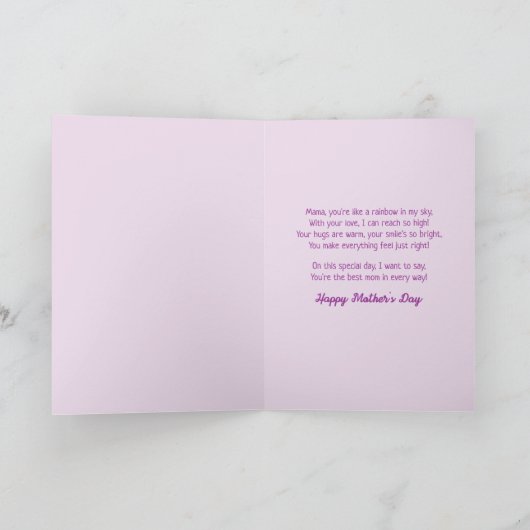 Afroamerikanischer Mama- und Tochter-Muttertag Karte (Innenseite)