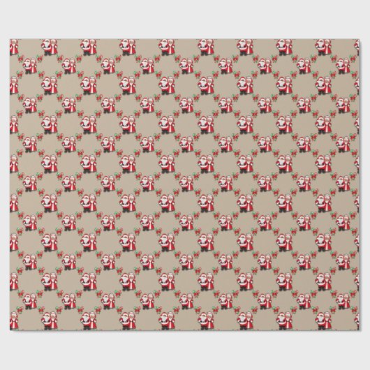 Afroamerikanischer Mr. and Mrs. Clause Gift Wrap Geschenkpapier (Flach)
