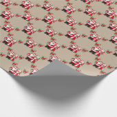 Afroamerikanischer Mr. and Mrs. Clause Gift Wrap Geschenkpapier (Ecke)