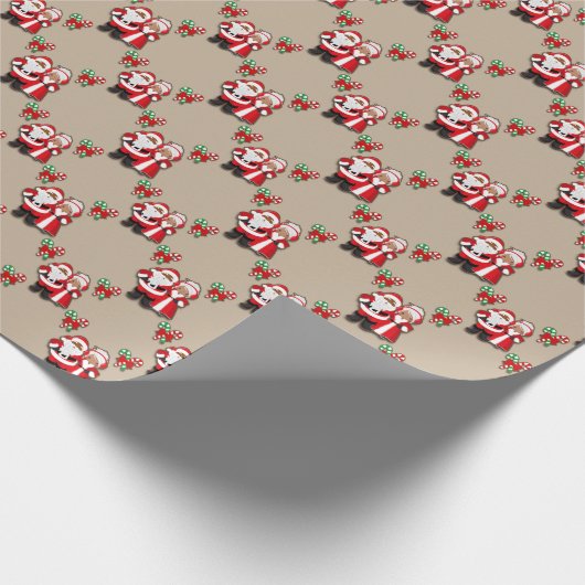 Afroamerikanischer Mr. and Mrs. Clause Gift Wrap Geschenkpapier (Ecke)