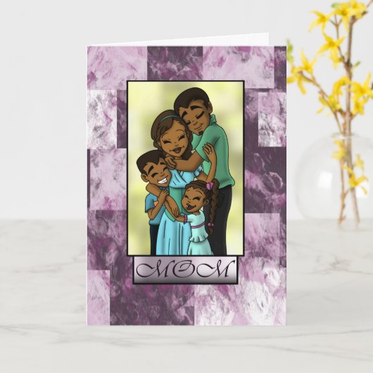 Afroamerikanischer Muttertag Karte (Gelbe Blume)