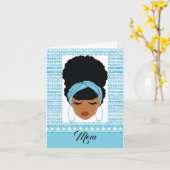 Afroamerikanischer Muttertag Karte (Gelbe Blume)