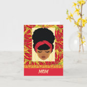 Afroamerikanischer Muttertag Karte (Gelbe Blume)