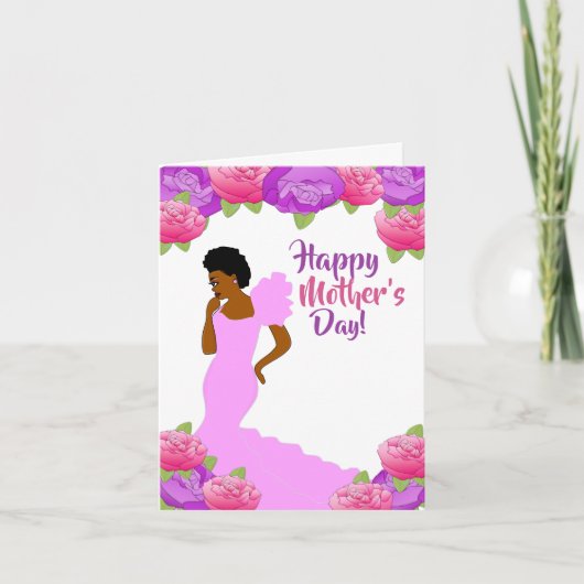 Afroamerikanischer Muttertag Karte (Vorderseite)