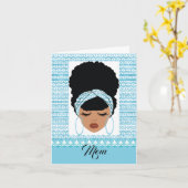 Afroamerikanischer Muttertag Karte (Gelbe Blume)