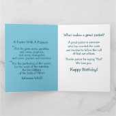 Afroamerikanischer Pastor Ogee Hintergrund Geburts Karte (Innenseite)