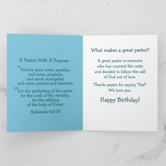 Afroamerikanischer Pastor Ogee Hintergrund Geburts Karte (Innenseite)