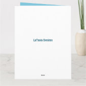 Afroamerikanischer Pastor Ogee Hintergrund Geburts Karte (Rückseite)