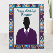 Afroamerikanischer Pastor Ogee Hintergrund Geburts Karte (Vorderseite)