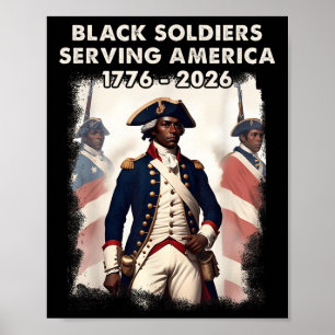 Afroamerikanischer Patriot Soldat des Revolutionsk Poster