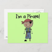 Afroamerikanischer Piratenjunge T Shirts und Gesch Postkarte (Vorne/Hinten)