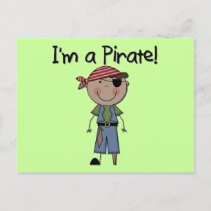 Afroamerikanischer Piratenjunge T Shirts und Gesch Postkarte