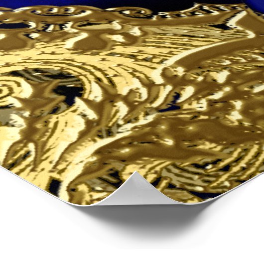 Afroamerikanischer Prince Baby Dusche Begrüßungsze Poster (Ecke)