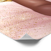 Afroamerikanischer Princess Baby Dusche Begrüßungs Poster (Ecke)