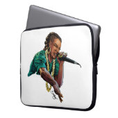 Afroamerikanischer Rapper Electronics Bag Laptopschutzhülle (Vorderseite Links)