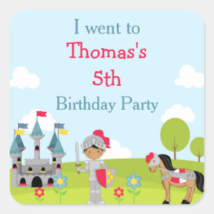 Afroamerikanischer Ritter "Ich ging hin" Quadratischer Aufkleber