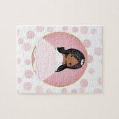 Afroamerikanischer Rosa Prinzessin Puzzle (Horizontal)