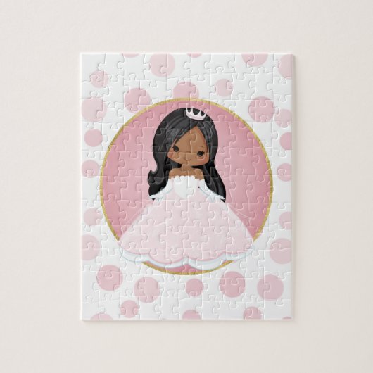 Afroamerikanischer Rosa Prinzessin Puzzle (Vertikal)
