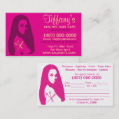 Afroamerikanischer Salon Business/Terminierungskar Terminkarte (Vorne/Hinten)