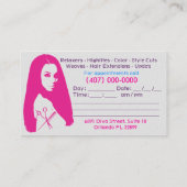 Afroamerikanischer Salon Business/Terminierungskar Terminkarte (Rückseite)