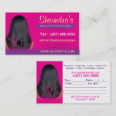 Afroamerikanischer Salon Business/Terminierungskar Terminkarte (Vorne/Hinten)
