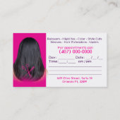 Afroamerikanischer Salon Business/Terminierungskar Terminkarte (Rückseite)