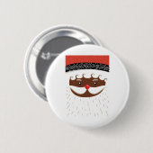afroamerikanischer Santa Button (Vorne & Hinten)