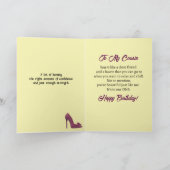 Afroamerikanischer schöner Cousin Geburtstagskarte Dankeskarte (Innenseite)