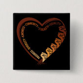 Afroamerikanischer Schwarzer Historienmonat Valent Button (Vorderseite)