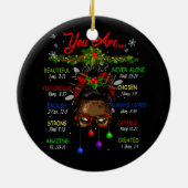 Afroamerikanischer Schwarzer Mädchen Gott sagen, i Keramik Ornament (Hinten)