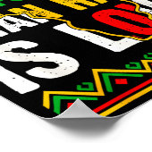 Afroamerikanischer schwarzer Stolz Afro-Liebe größ Poster (Ecke)