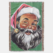 Afroamerikanischer schwarzer Weihnachtsmann Decke (Vorderseite Vertikal)