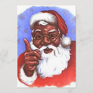 Afroamerikanischer schwarzer Weihnachtsmann Einladung