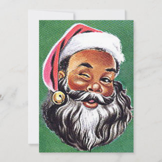 Afroamerikanischer schwarzer Weihnachtsmann Feiertagskarte